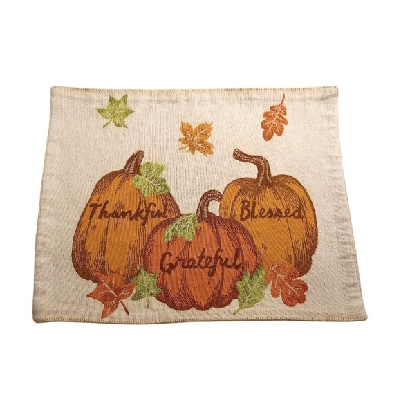 Celebrate Fall Together Autumn Pumpkin Placemats Set Of 4 Thanksgiving Decor - Picture 7 of 7